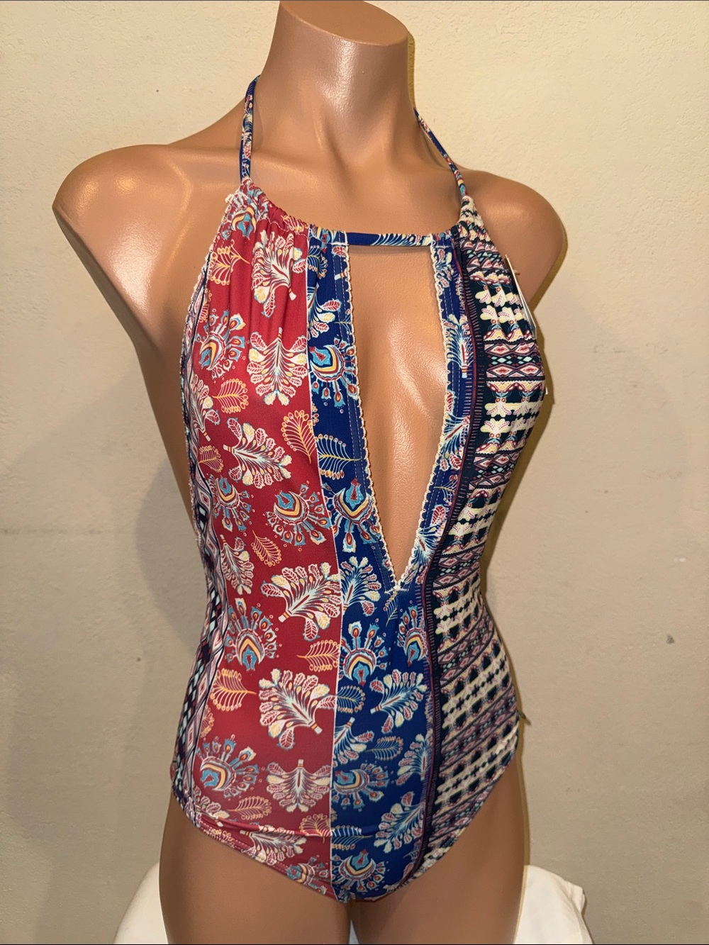 NWT Roxy one piece swimsuit bohemian vibes size XSMALL